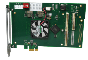 PCIe to PMC adaptor to allow PMC cards to be fitted in a PCIe expansion slot