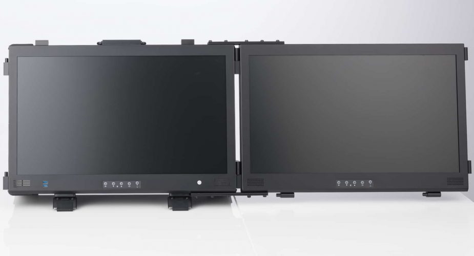 Dual display 24" rugged portable server