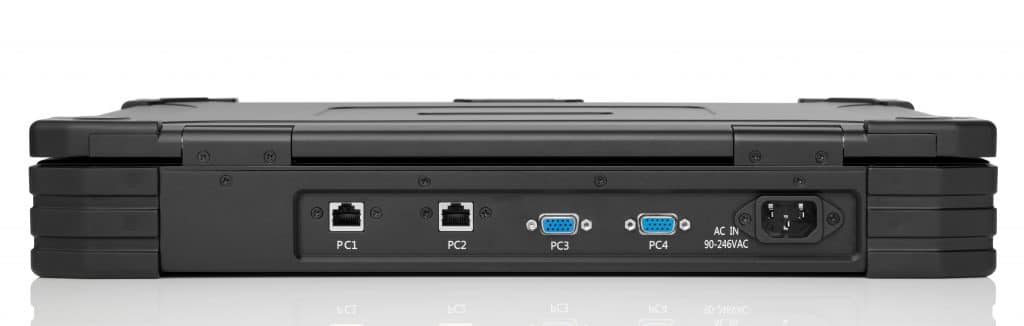 Rear ports on portable KVM - The PMK