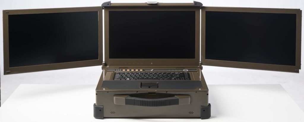 Triple screen rugged laptop