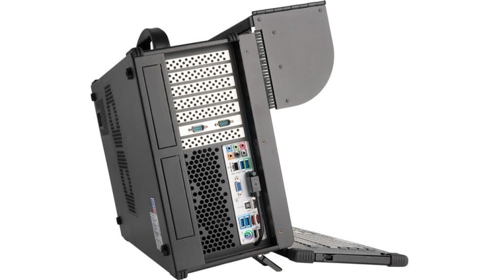 MPC-1700 rugged portable workstation with integrated LCD, keyboard