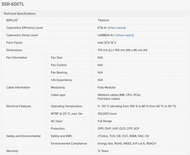Most powerful silent PSU Cots